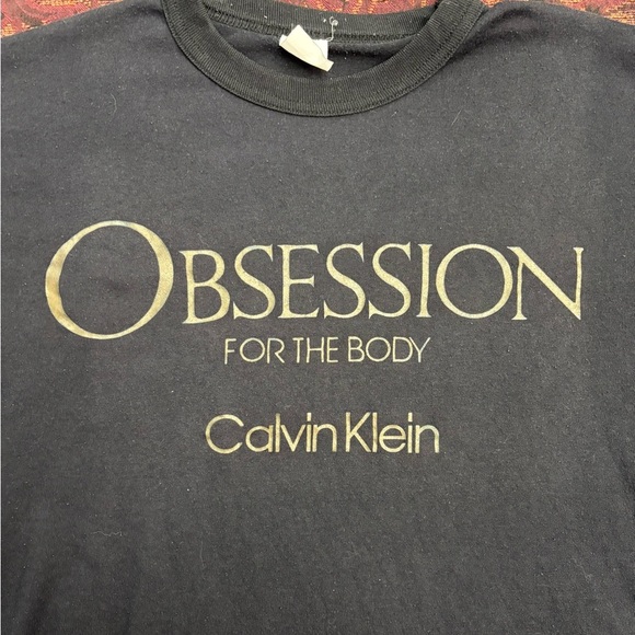 80s Calvin Klein “Obsession” Single Stitch Tee - Picture 3 of 9
